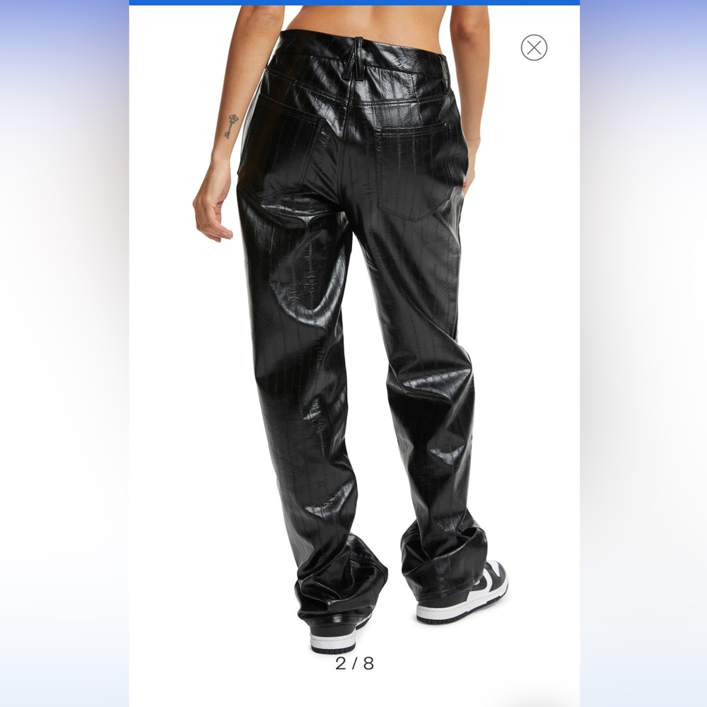 Good American 90s FAUX LEATHER PANTS